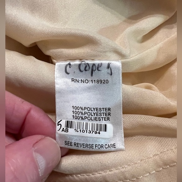 🛍️LUCY PARIS Light tan textured‎ print mini dress, size S. - Picture 10 of 15